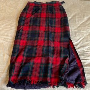 Plaid Pencil Skirt